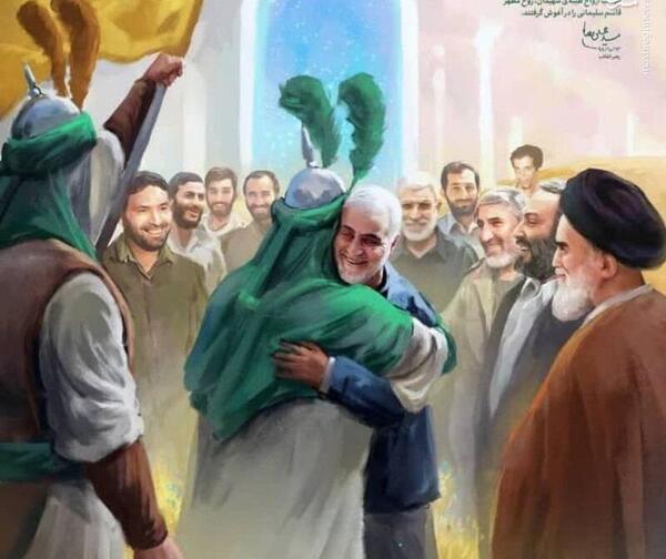 عکس سردار سلیمانی در آسمان