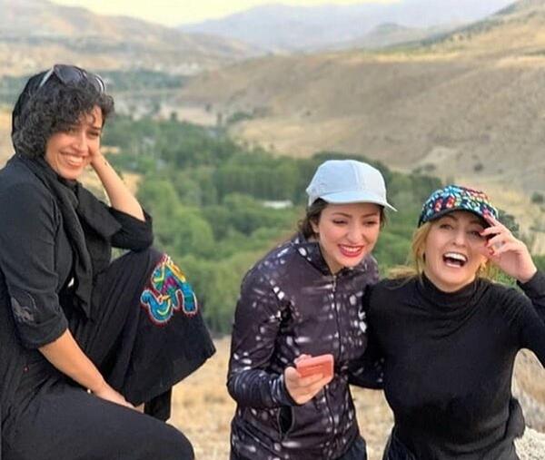 عکس شقایق دهقان وهمسرش و پسرش