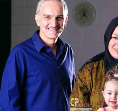عکس بیژن بنفشه خواه وهمسرش وفرزندش