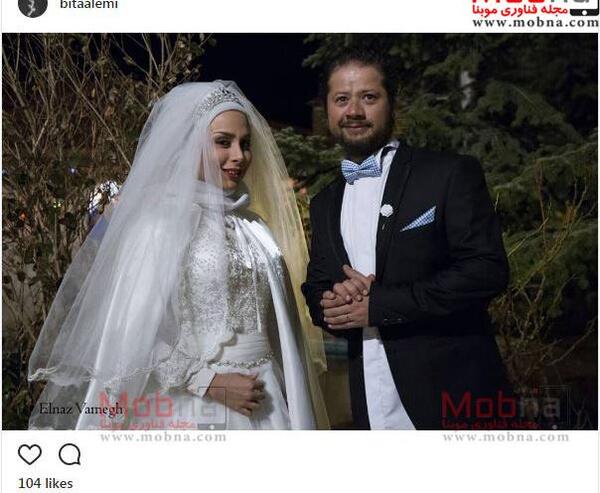 عکس علی صادقی در لباس عروس