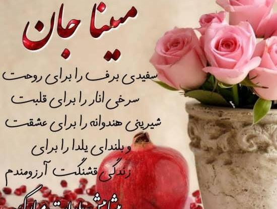 عکس مینا جون تولدت مبارک