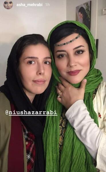 عکس آشا محرابی در شام ایرانی
