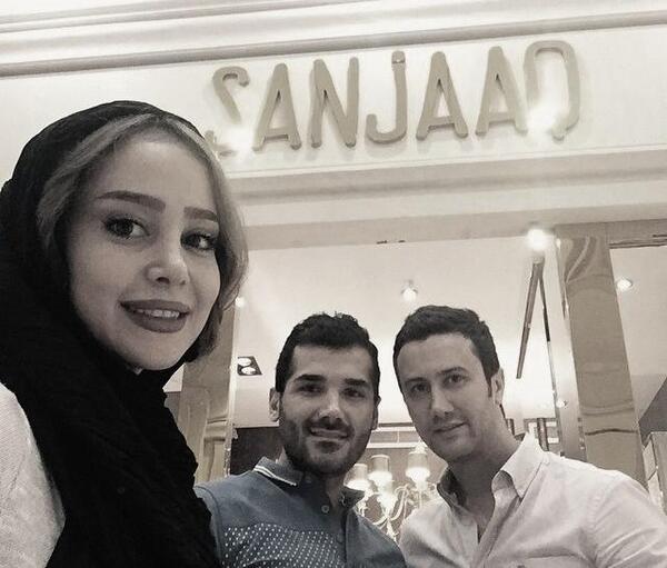 عکس الناز حبیبی در کنار مزار مادرش