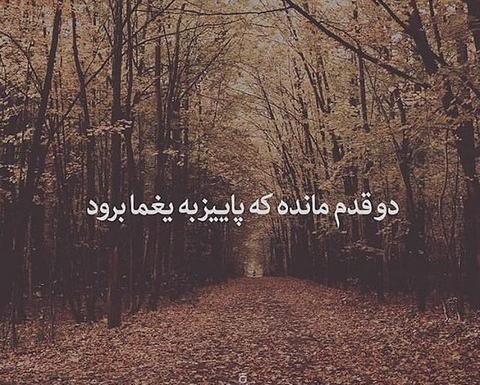 عکس نوشته خداحافظی پاییز