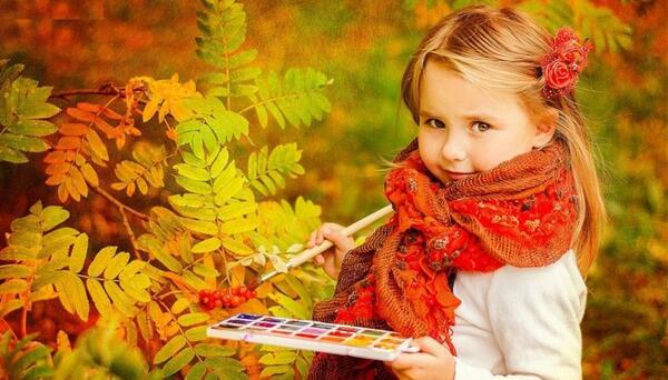 عکس پاییزی بچه گانه