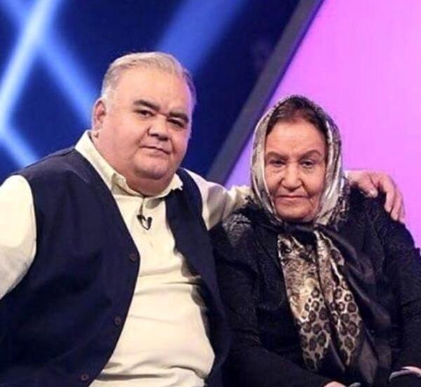 عکس اکبر عبدی با روسری
