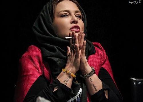 عکس بهاره رهنما در حال سیگار کشیدن