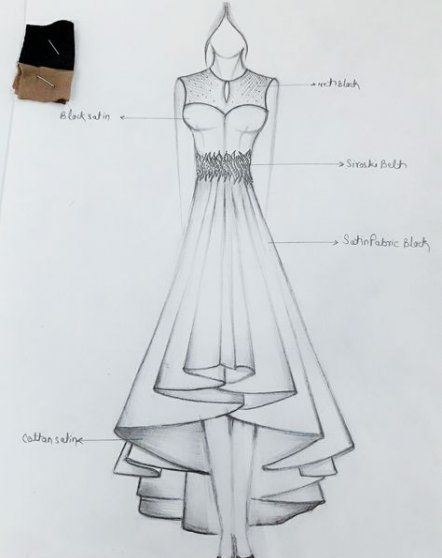 عکس نقاشی طراحی لباس