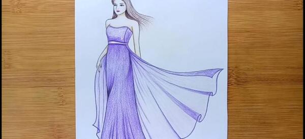 عکس نقاشی طراحی لباس