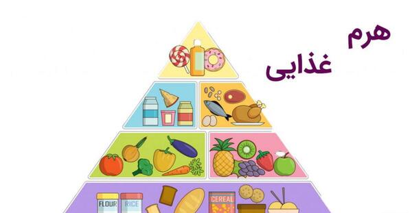 عکس هرم غذایی