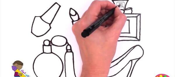 عکس نقاشی دخترانه آرایشی
