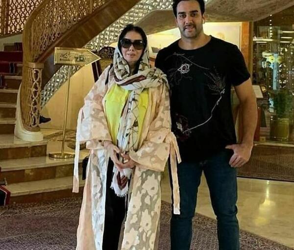 عکس پوریا پورسرخ با همسر