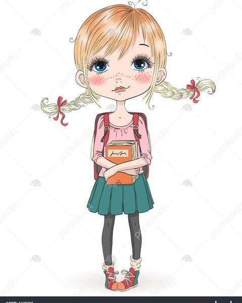 عکس نقاشی دختر دبستانی
