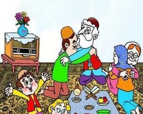 عکس خانوادگی با سفره هفت سین