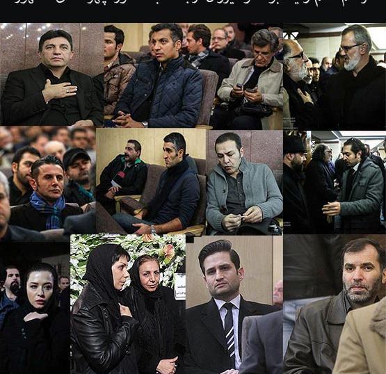 عکس بازیگران در مراسم انوشیروان ارجمند