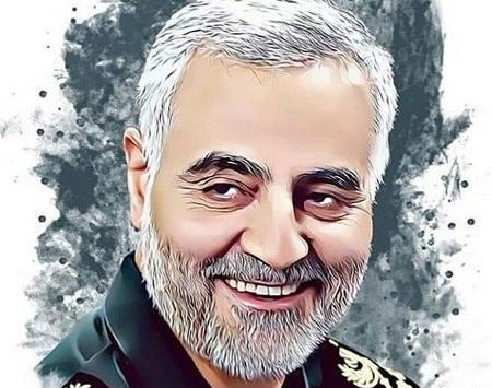 عکس سردار سلیمانی با چفیه دور سر