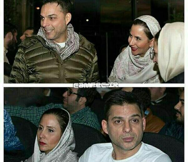 عکس پیمان معادی و زنش