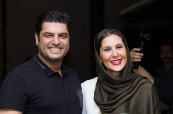 عکس سام درخشان با زنش