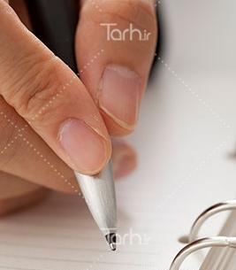عکس قلم درحال نوشتن
