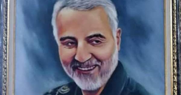 عکس سردار سلیمانی نقاش