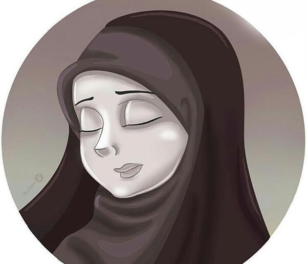 عکس دختر چادری کارتونی برای پروفایل