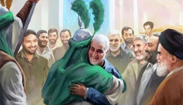 عکس سردار سلیمانی کودکانه