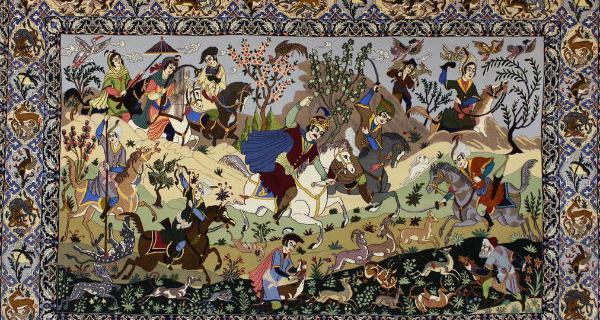 عکس فرش شکارگاه