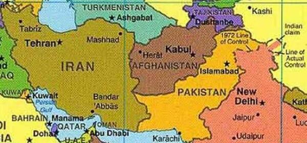 عکس نقشه ایران و افغانستان