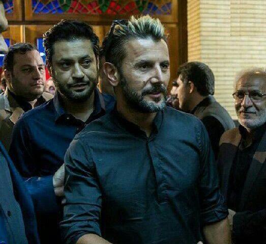 عکس امین حیایی با موهای رنگ شده