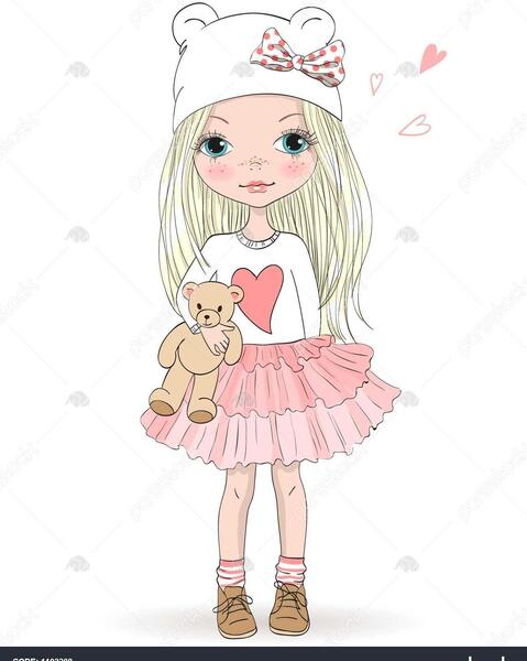 عکس نقاشی عروسک دخترانه
