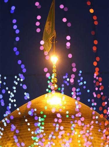 عکس چراغانی حرم امام رضا