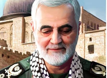 عکس سردار سلیمانی با چفیه