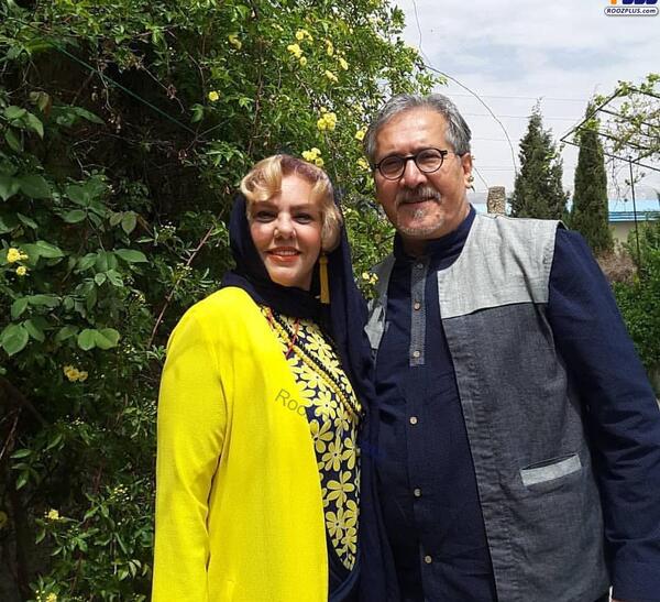 عکس افسانه چهره آزاد وهمسرش