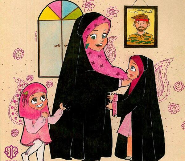 عکس مادر دختری باحجاب