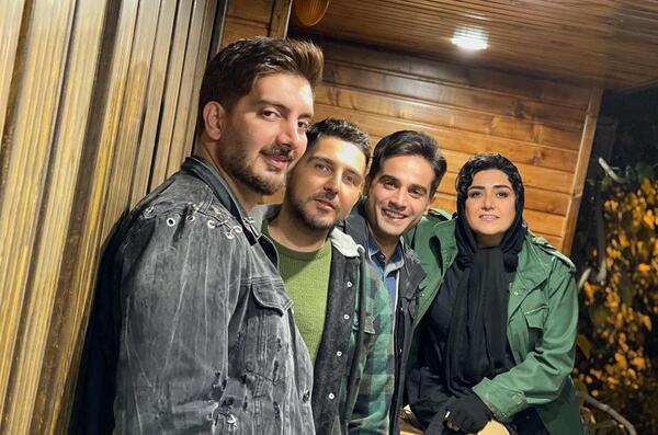 عکس باران کوثری با شوهرش