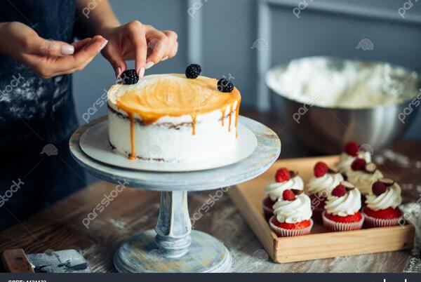 عکس کیک درحال پختن
