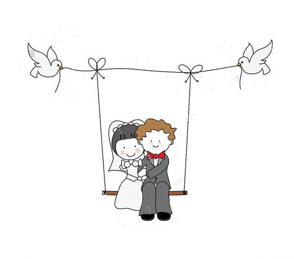 عکس نقاشی عروس و داماد