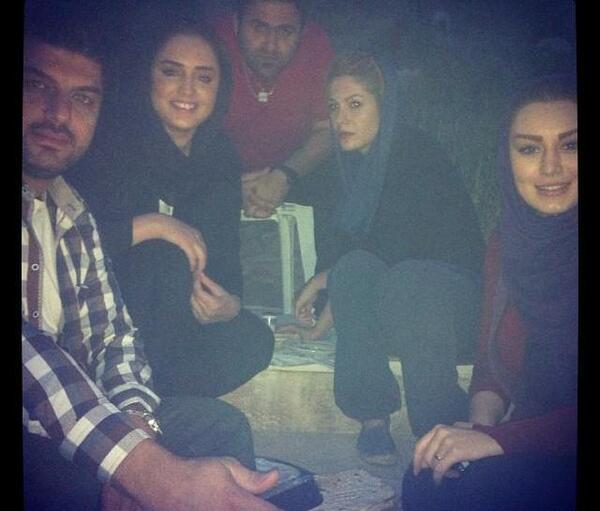 عکسهای سام درخشانی با نرگس محمدی