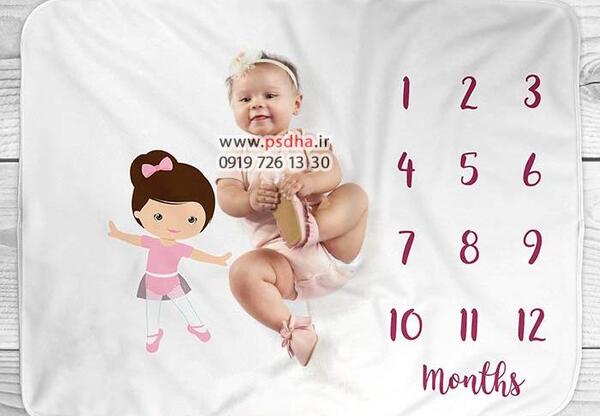 فتوشاپ عکس ماهگرد نوزاد