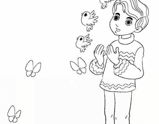 عکس نقاشی دختر در حال قنوت