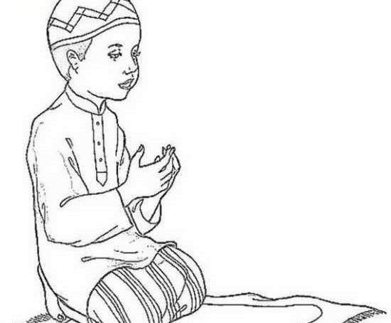 عکس نقاشی دختر در حال قنوت