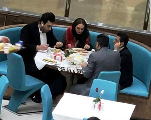 عکس لو رفته الهام حمیدی و همسرش