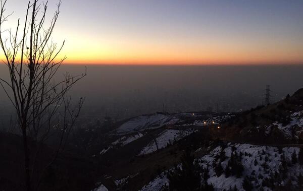 عکس غروب آفتاب در همدان