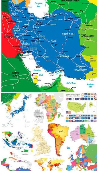 عکس نقشه ایران در جهان