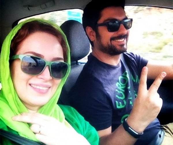 عکس بهنوش طباطبایی با عینک