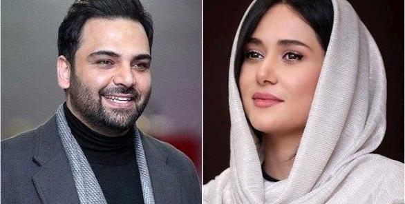 دانلود عکس پریناز ایزدیار با همسرش