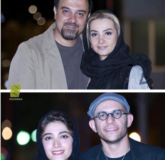 عکس بابک حمیدیان با زنش