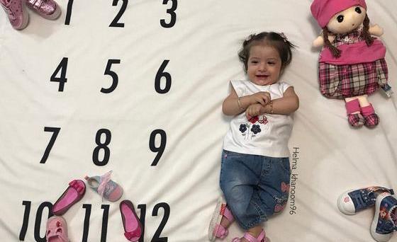 عکس یازدهمین ماهگرد نوزاد