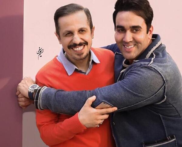 عکس پوریا پورسرخ و زن و بچه اش
