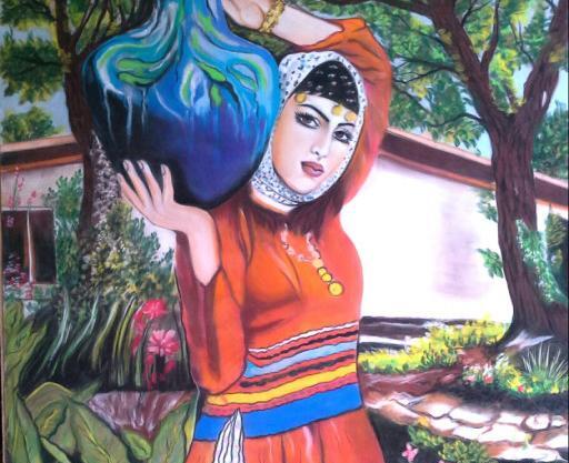 عکس نقاشی دختر گیلانی